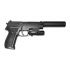 Страйкбольный пистолет Galaxy G.26A (Sig Sauer 226) с ЛЦУ и глушителем